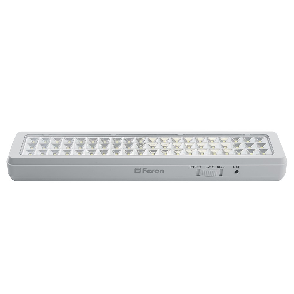Светодиодные светильники ЖКХ Светильник аварийный Feron EM112 60 LED AC/DC белый 41534 