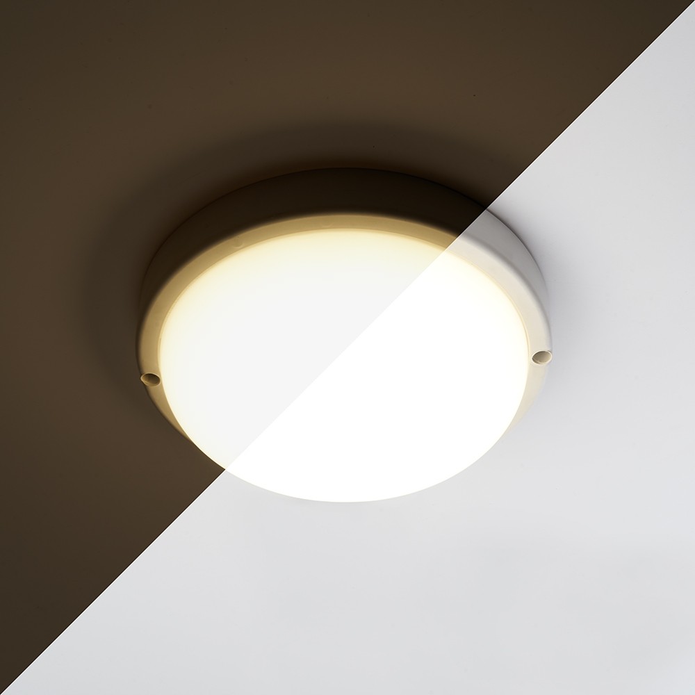 Светодиодные светильники ЖКХ Светильник светодиодный Feron AL3018 c аккустическим датчиком 12W 6500K 220V IP65 белый 41893 