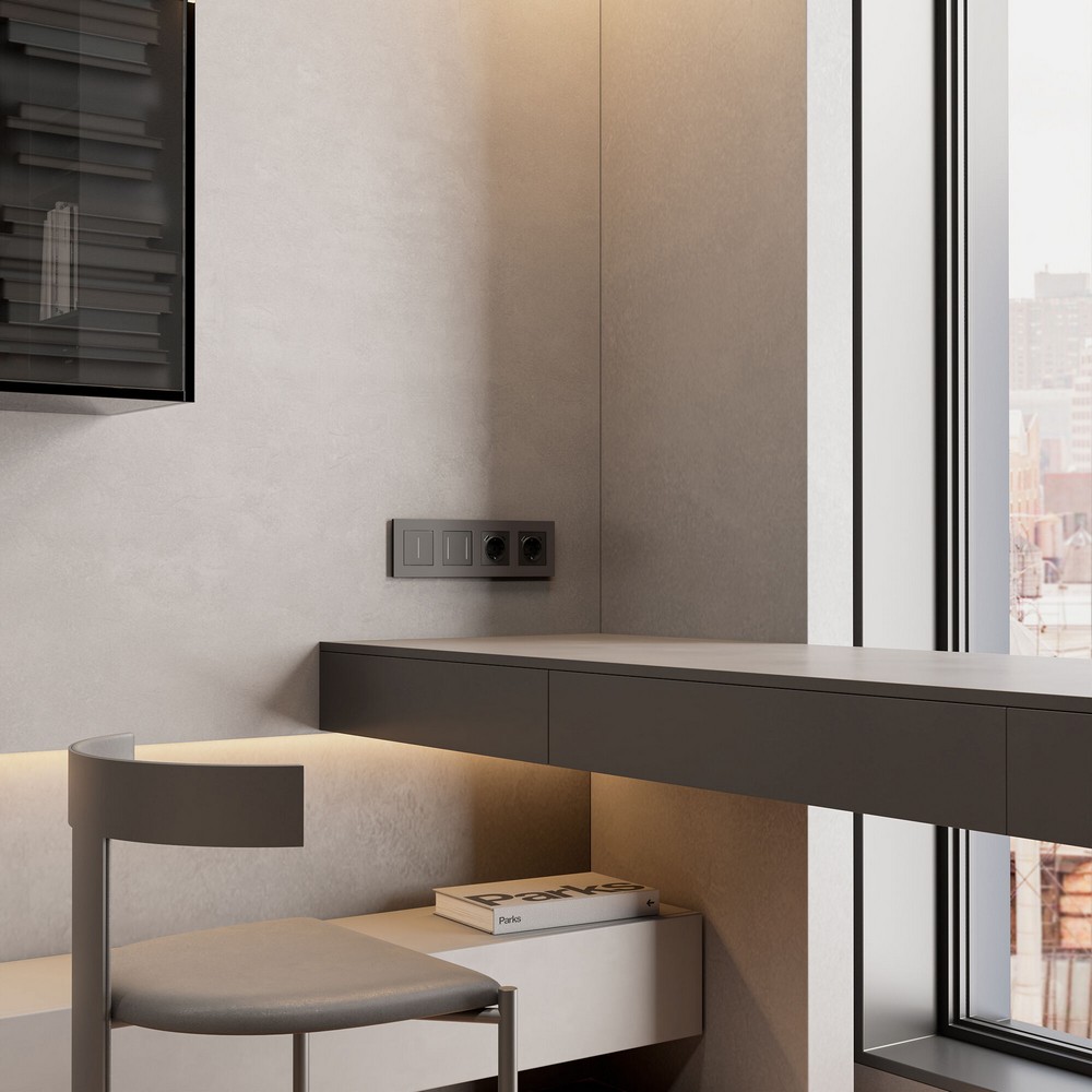 Рамки Werkel Slab Рамка Werkel на 4 поста Slab (бронза матовый) W00429630