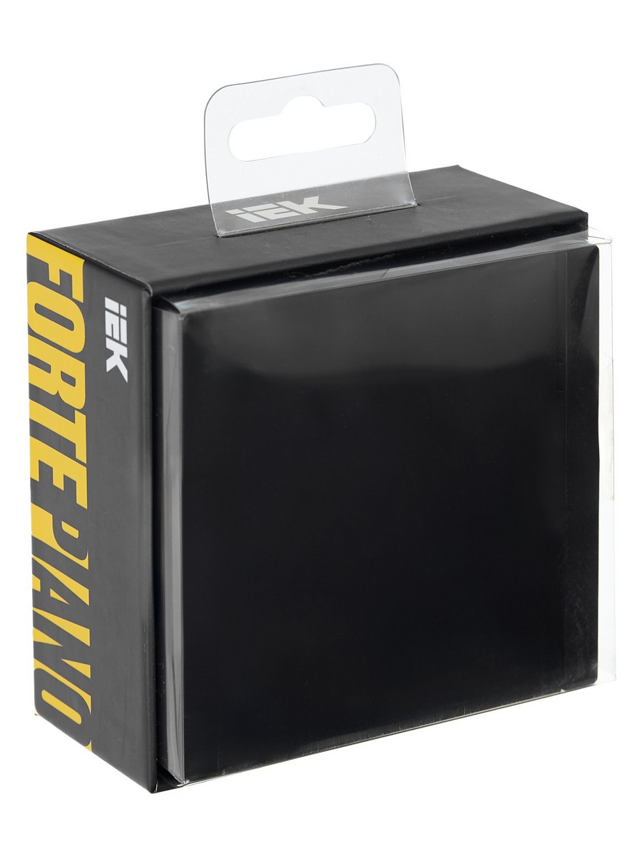 IEK FORTE&PIANO Черный Выключатель IEK FORTE&PIANO Черный 1-кл с индикатором 10А FP102