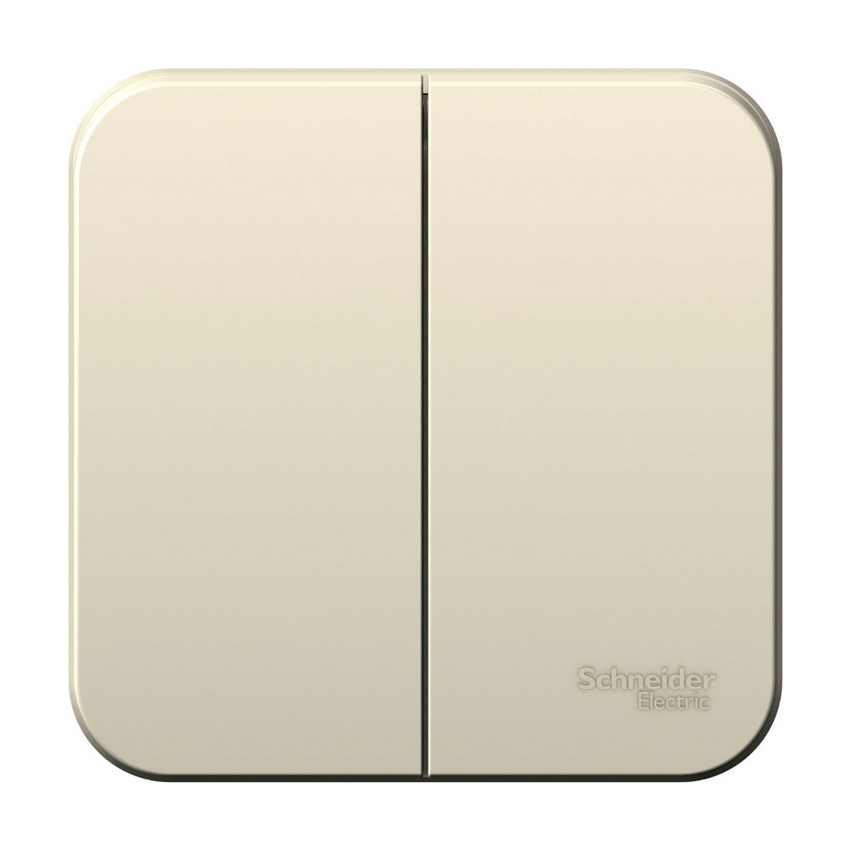 Blanca молочные розетки и выключатели Выключатель SE Blanca 2-клавишный Молочный наружный изолир. пластина BLNVA105012