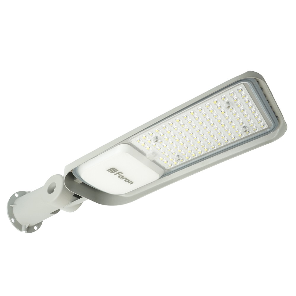 Консольные уличные светодиодные светильники на столб Светодиодный уличный консольный светильник Feron SP3060 80W 6400K 100-265V/50Hz, серый 48686 