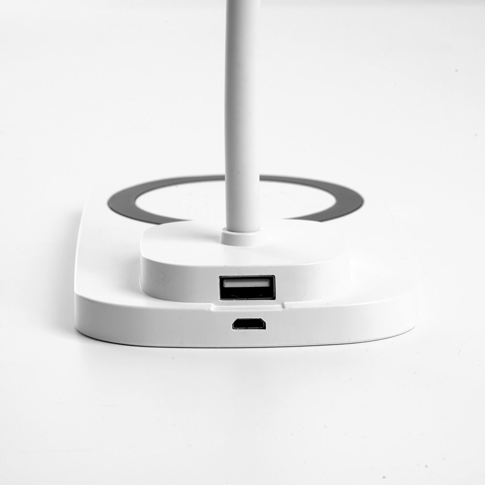 Настольные лампы Настольная лампа Feron DE1729  22W белый с беспроводной зарядкой 41552 