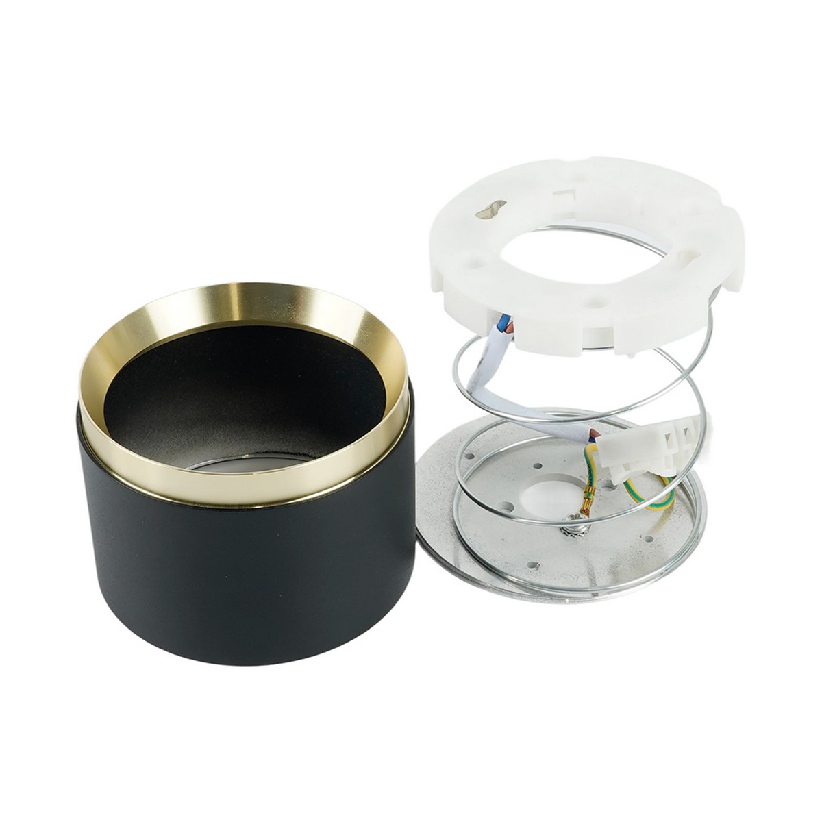 Светильники споты светодиодные Светильник Feron потолочный Barrel DUET HL459 GX53 черный + золото IP20 52021 