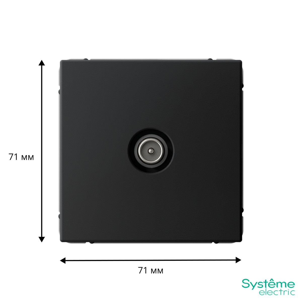 ArtGallery Карбон TV Розетка Systeme Electric ArtGallery Карбон проходная 4DB GAL001092