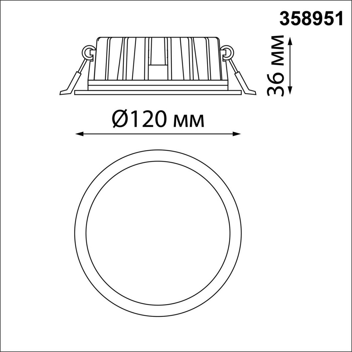 Встраиваемые светодиодные светильники Встраиваемый светодиодный светильник с переключателем цветовой температуры NOVOTECH 358951 LANTE 