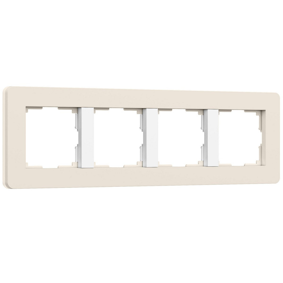 Рамки Werkel Split Рамка Werkel на 4 поста Split (айвори/белый, soft-touch) W0043066
