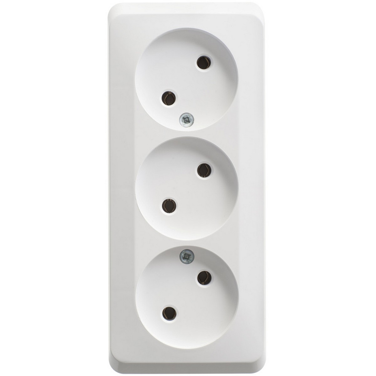 Этюд Белый Розетка 3-ая Systeme Electric Этюд наружный Белый б/з без шторок 16А 250B PA16-009B