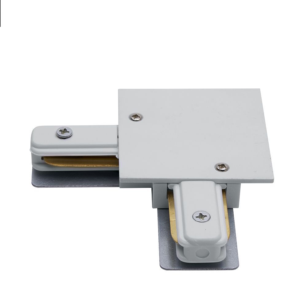 Трековые светодиодные светильники Коннектор угловой для встраиваемого шинопровода Feron белый LD1005 10359 