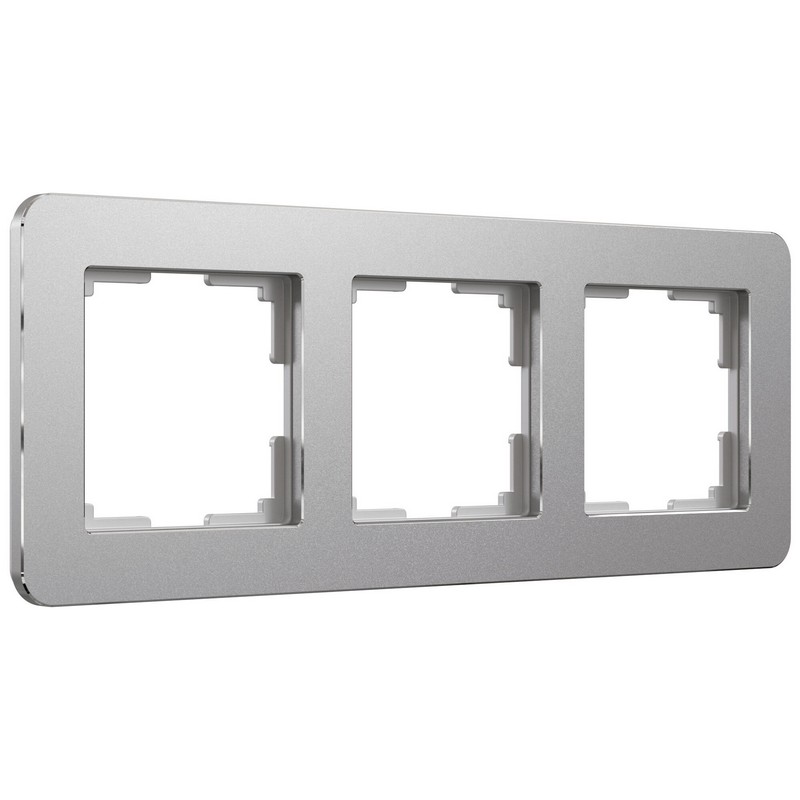 Рамки Werkel Platinum Рамка Werkel на 3 поста Platinum алюминий W0032606