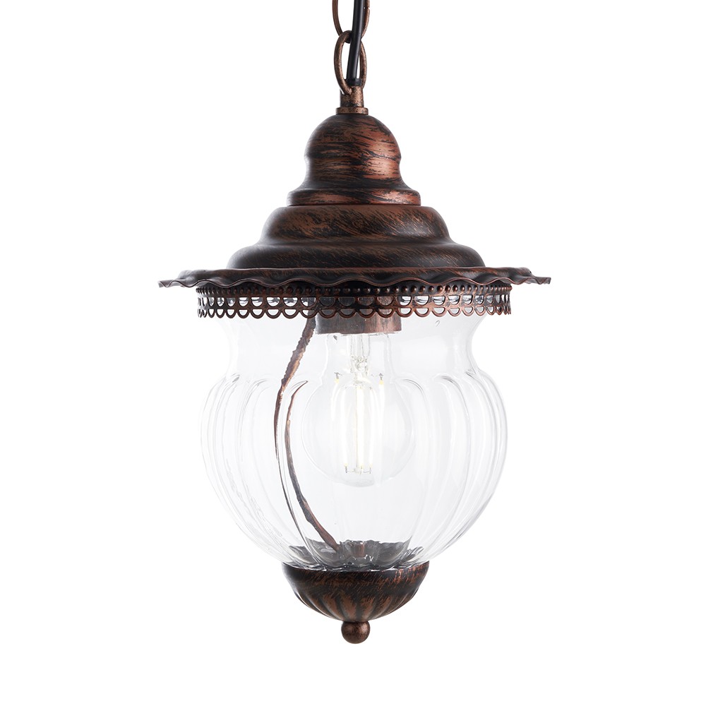 Уличные светильники на цепочке Светильник садово-парковый Feron PL595 на цепочке  60W 230V E27 коричневый 41172 