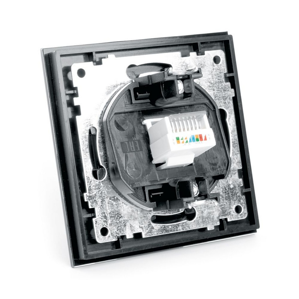 Розетка компьютерная 1-местная RJ-45 STEKKER GLS00-7007-05 Катрин черный 39510