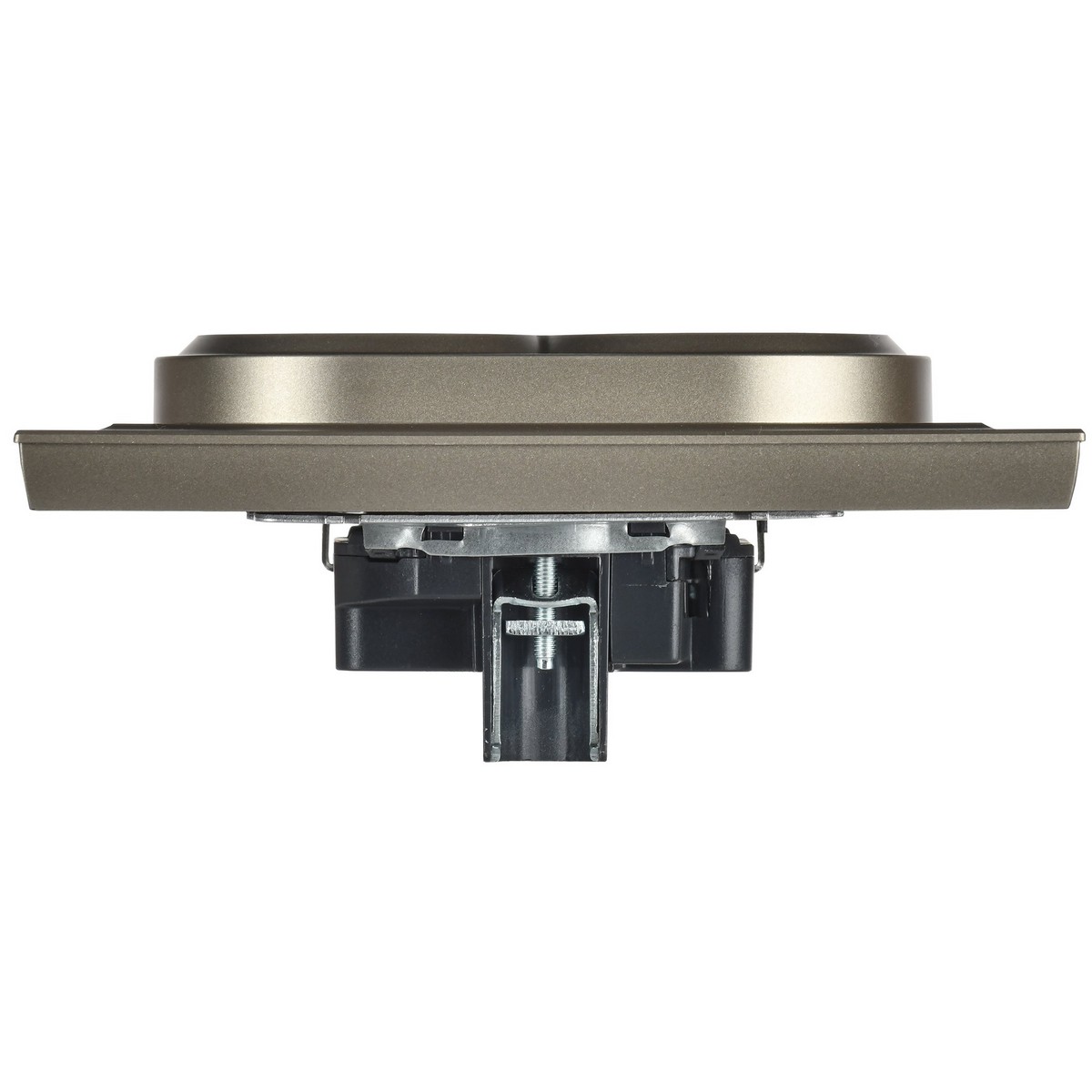 IEK Brite Шампань Розетка IEK BRITE 2-ая с/з без шторок 16А в сборе РС12-3-БрШ шампань BR-R21-16-K37-F