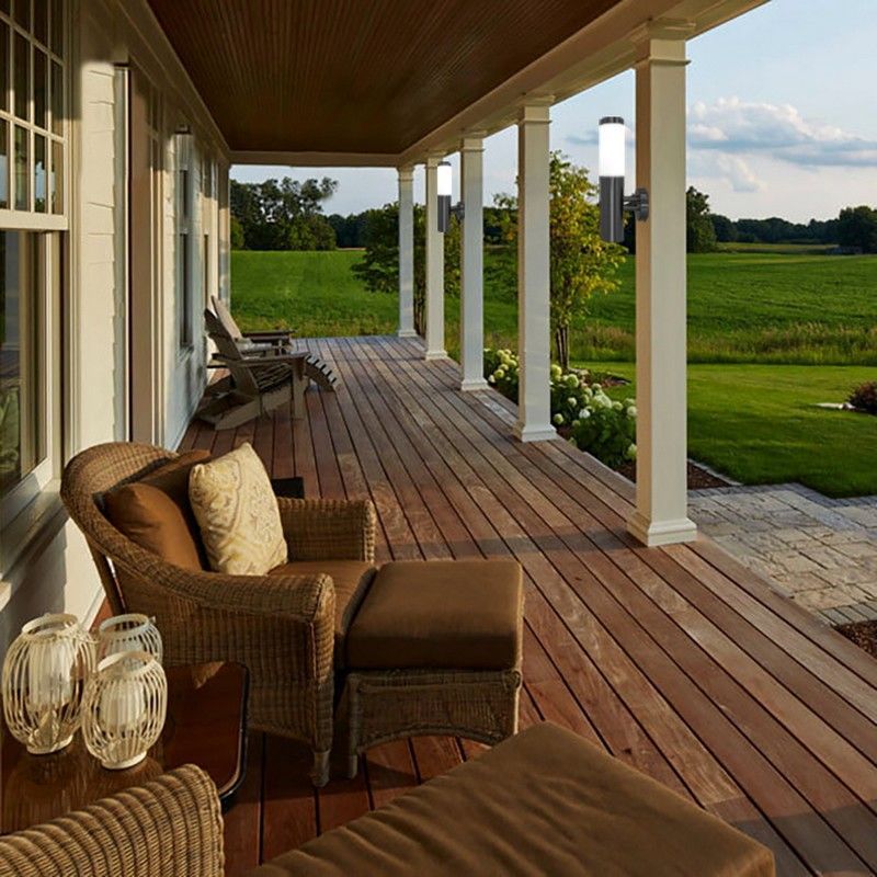 Уличные настенные светильники Светильник уличный Feron DH021-B Техно на стену вверх 18W E27 230V серебро 11807 