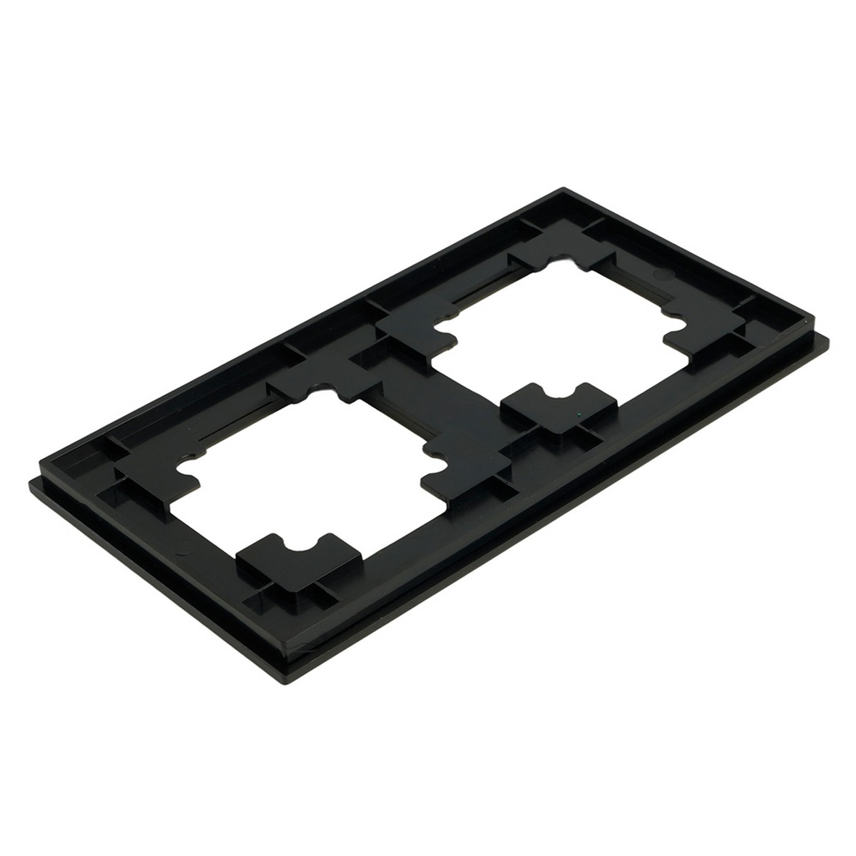 Катрин - Розетки и выключатели Stekker Рамка 2-местная металл STEKKER MFR00-7002-05 Катрин черный 50016