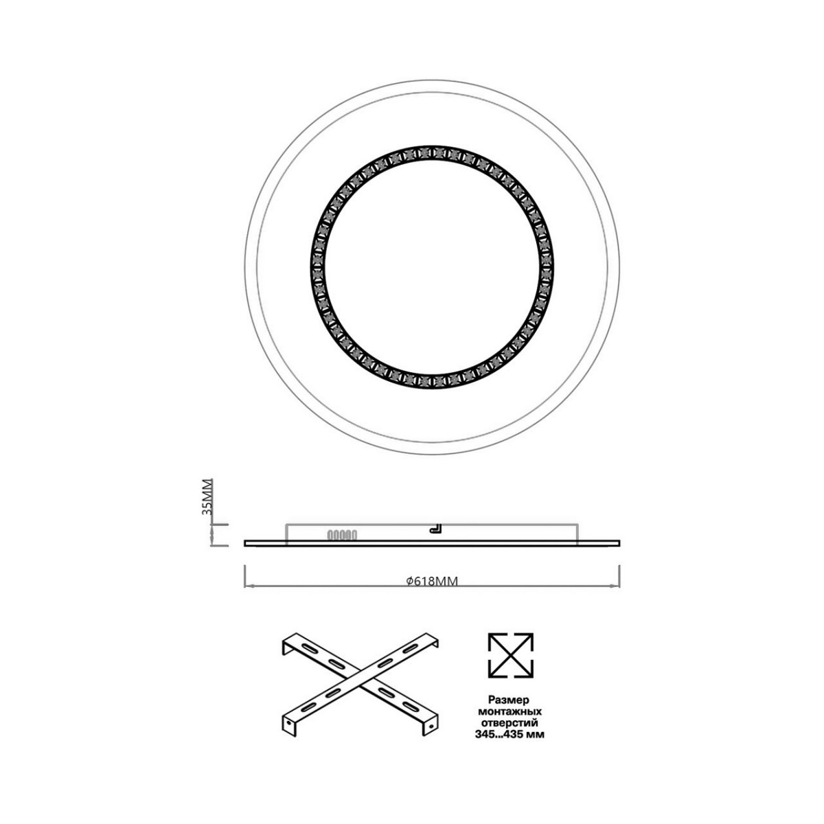 Управляемые светодиодные светильники и люстры Потолочный светильник СОНЕКС 7663/44L COSMO 