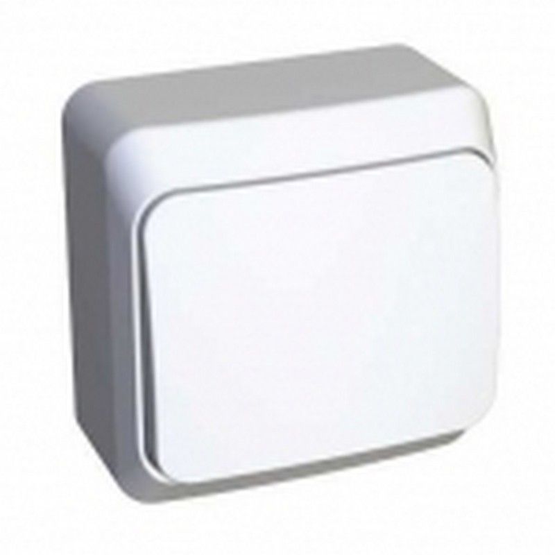 Этюд Белый Выключатель 1-клавишный Systeme Electric Этюд наружный Белый BA10-001B