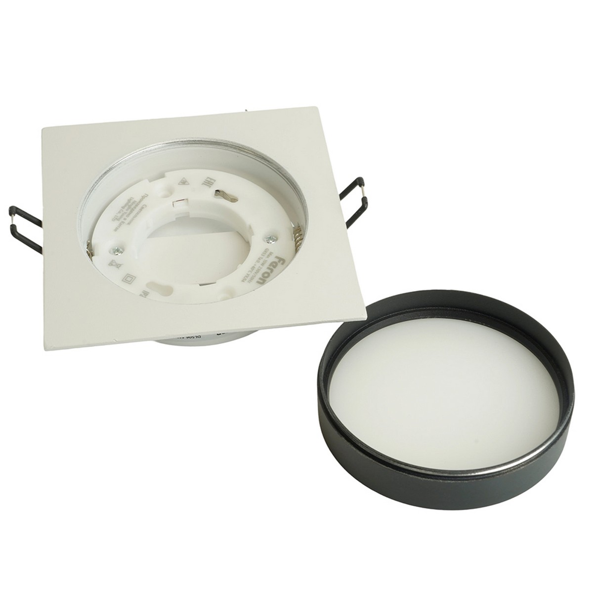 Встраиваемые светодиодные светильники Светильник встраиваемый Feron DL506 потолочный GX53 белый + черный квадрат 51359 