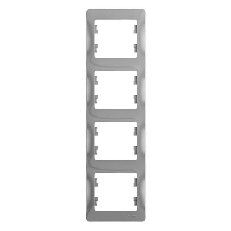 Glossa Алюминий Рамка Systeme Electric Glossa Алюминий 4-я, вертикальная GSL000308