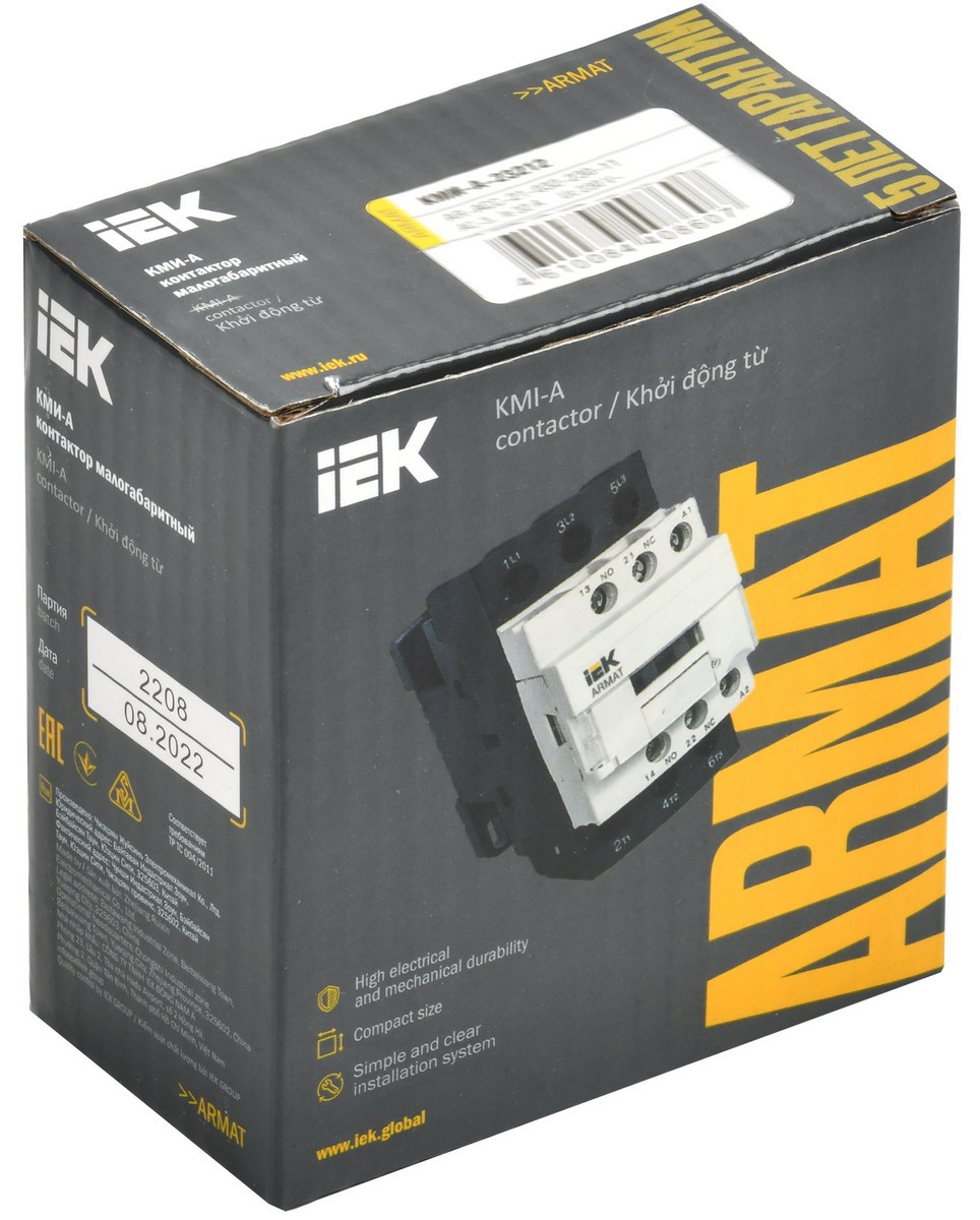 Контакторы Контактор IEK ARMAT КМИ-А-23212 LC1D 32А 400В/АС3 1НО/1НЗ AR-ACC-21-032-400-11 
