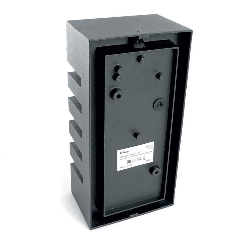 Уличные настенные светильники Светильник садово-парковый Feron DH0602 на стену E27 230V черный 11876 