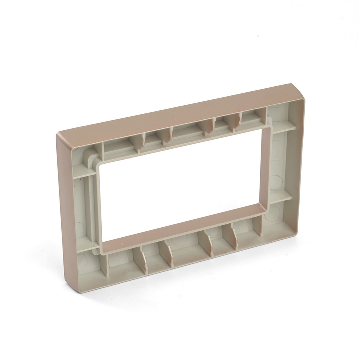 Катрин - Розетки и выключатели Stekker Рамка 2-местная (без перемычки) пластик STEKKER PFR00-7012-02 Катрин шампань 50049