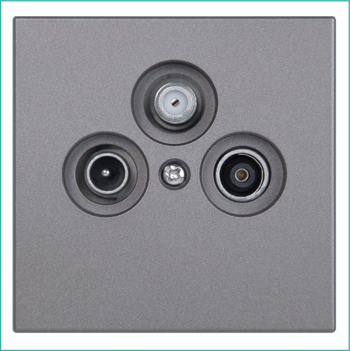 JASMART FD - розетки и выключатели Розетка TV+FM+SAT JASMART FD Φ9.5mm оконечная Никель 6206NI