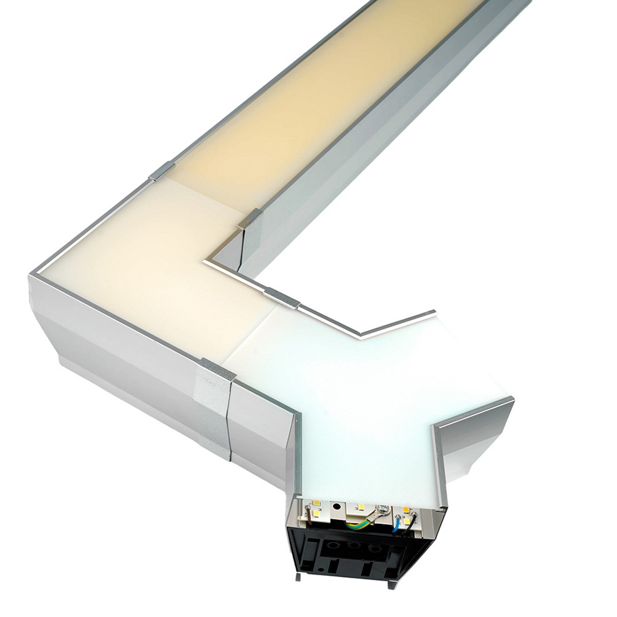 Линейные светодиодные светильники Светильник Feron AL4036 светодиодный линейный 24W 3000K-4000K-6400K серебро 1180 мм RetailRay 51869 