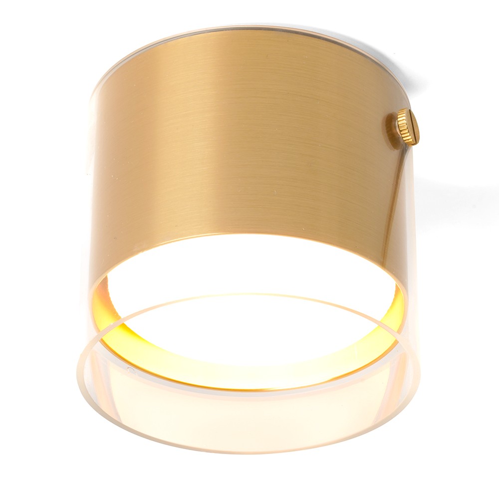 Светильники споты светодиодные Светильник потолочный Feron HL389 Barrel LUMINA GX53 12W 230V золото 48796 