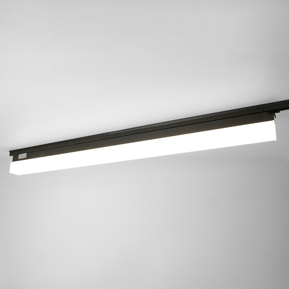 Трековые светодиодные светильники Светодиодный светильник Feron AL120 трековый однофазный на шинопровод 60W 6500K 160 градусов черный 48573 