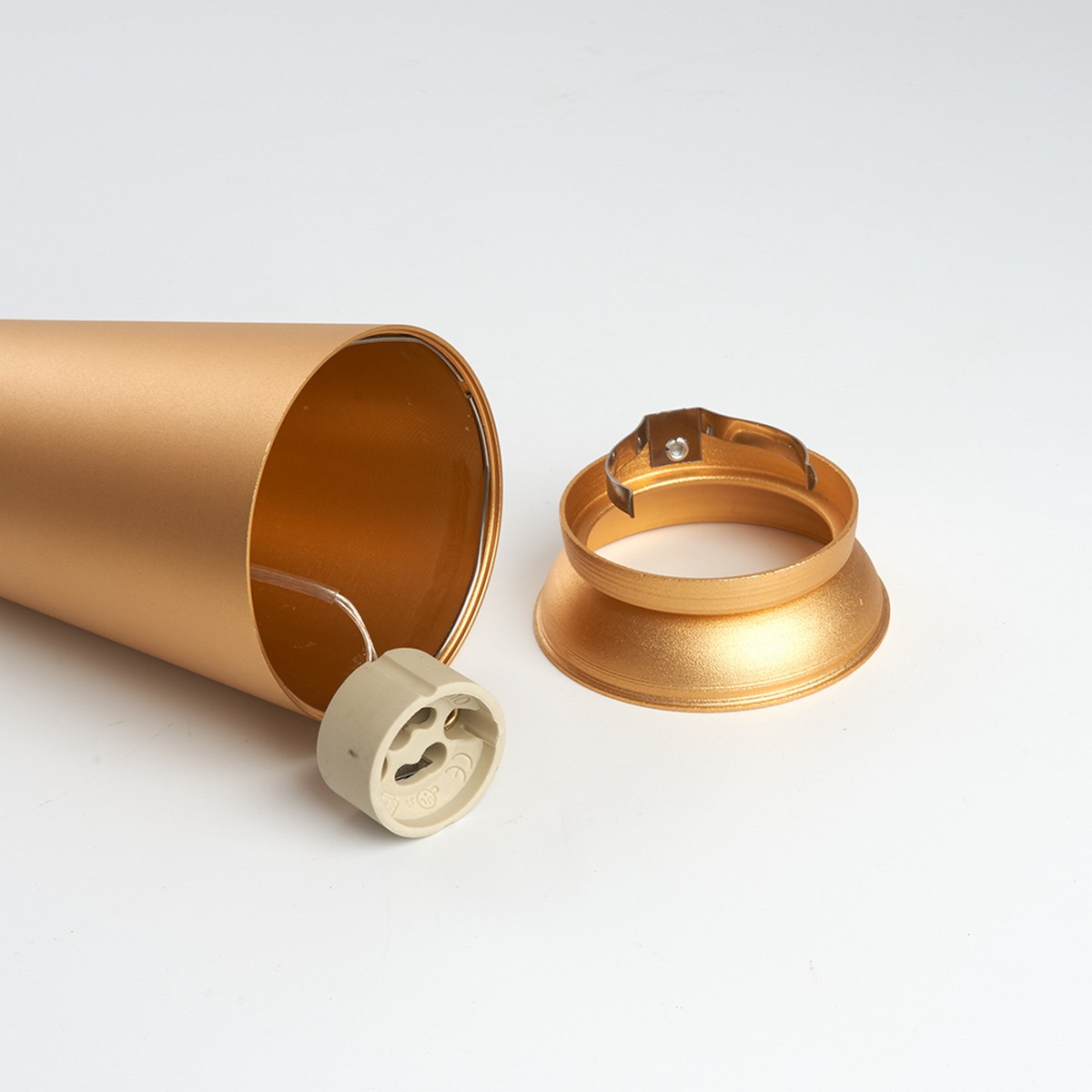 Светильники споты светодиодные Светильник спот потолочный Feron ML185 Barrel BELL GU10 золото 48417 