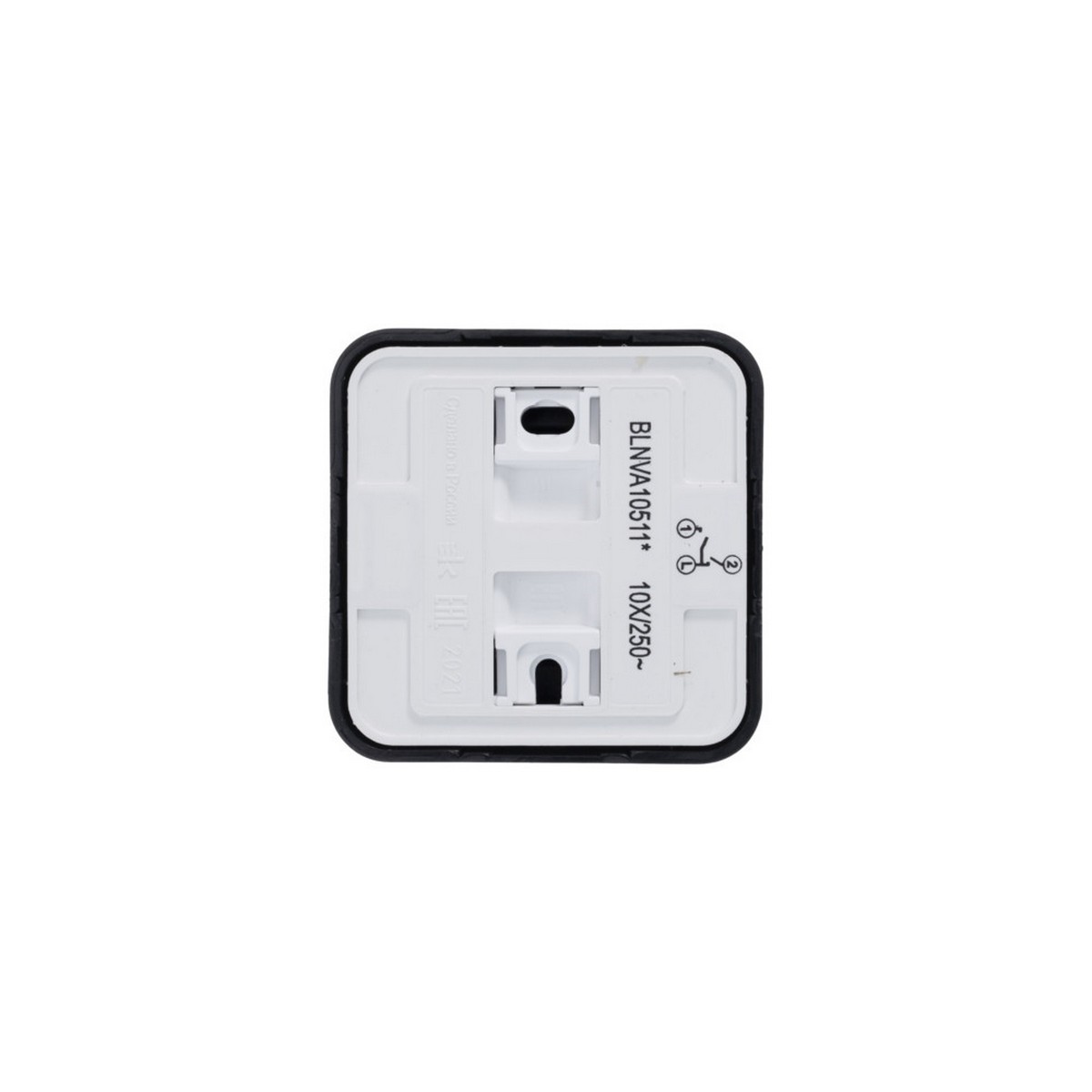 Blanca антрацит розетки и выключатели Выключатель SE Blanca 2-клавишный Антрацит наружный с подсветкой изолир. пластина BLNVA105116