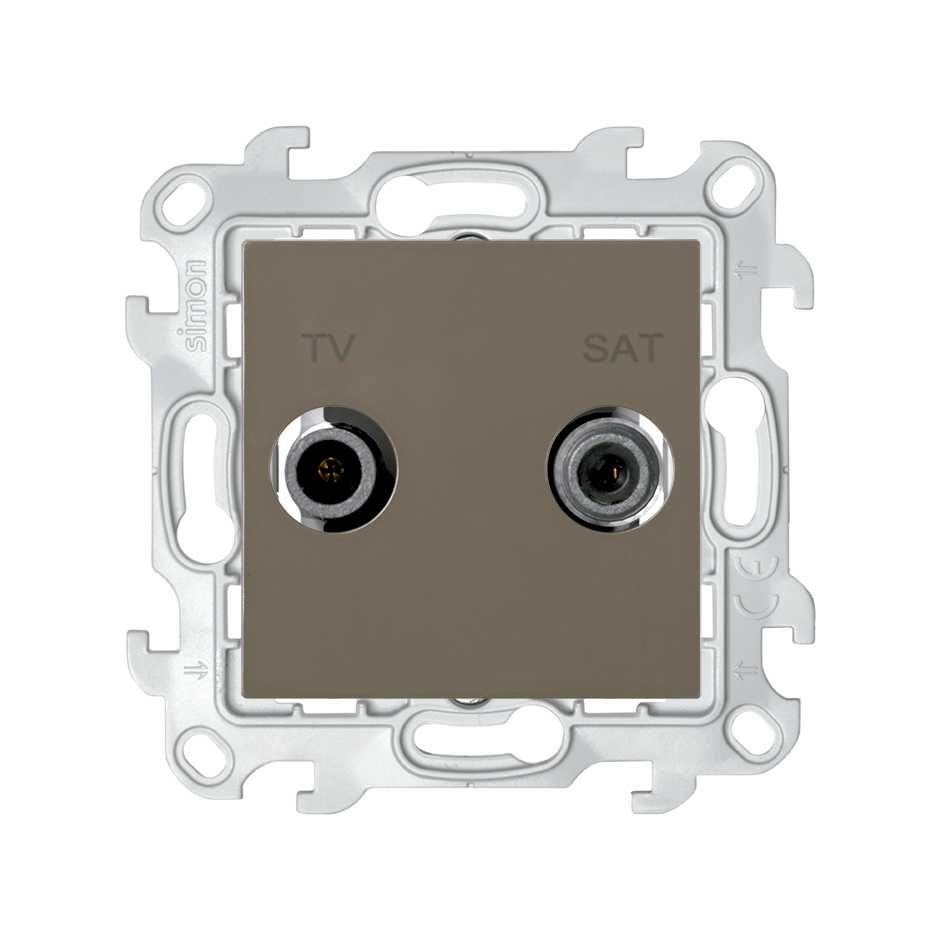 Розетки и выключатели Simon 24 Графит Розетка TV-SAT Simon 24 Графит оконечная 2410486-038