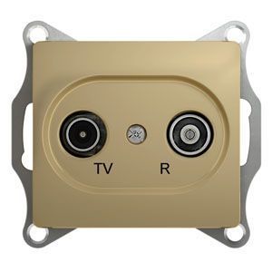 Glossa Титан Розетка Systeme Electric Glossa Титан TV-R проходная 4DB GSL000495