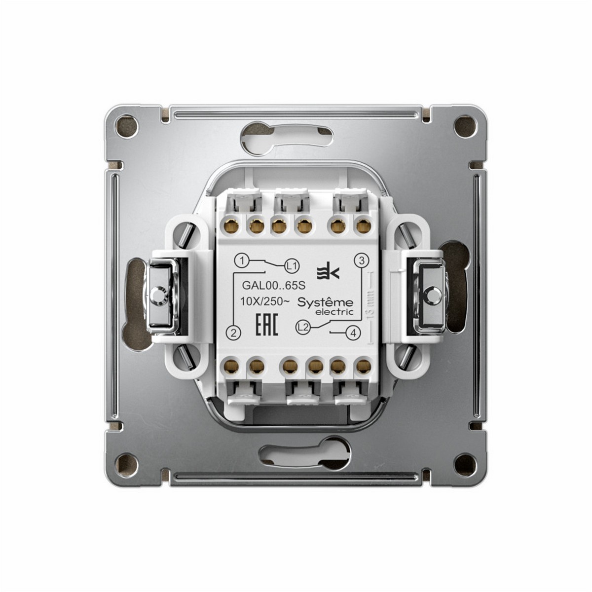 ArtGallery Шампань Переключатель SE ArtGallery Шампань 2-клавишный, быстрозажим. клем. GAL000565S