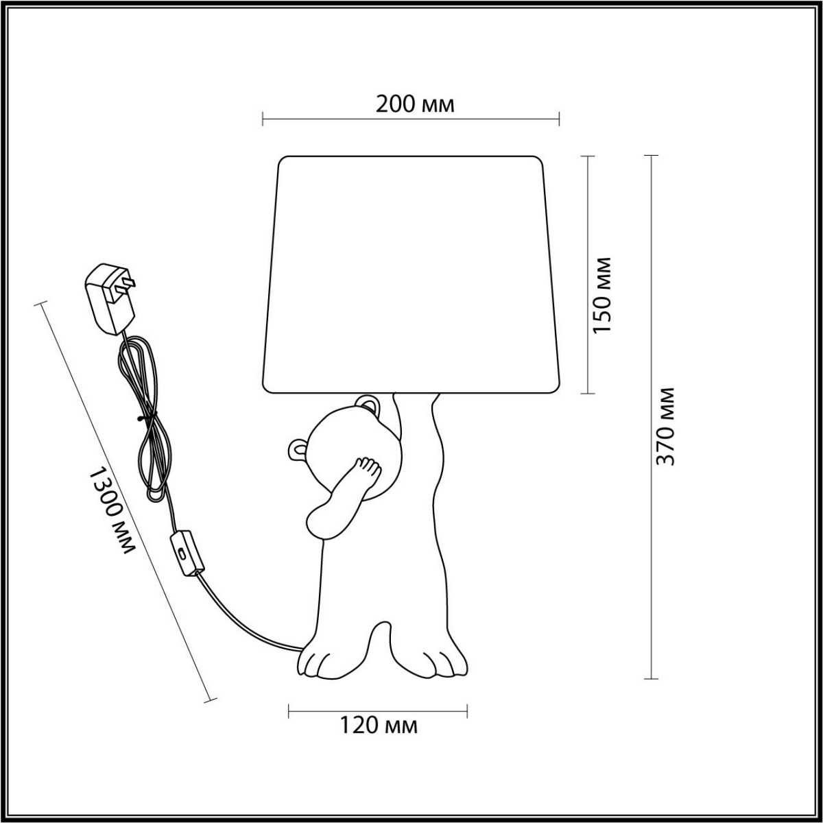 Настольные лампы Настольная лампа LUMION 5663/1T BEAR 