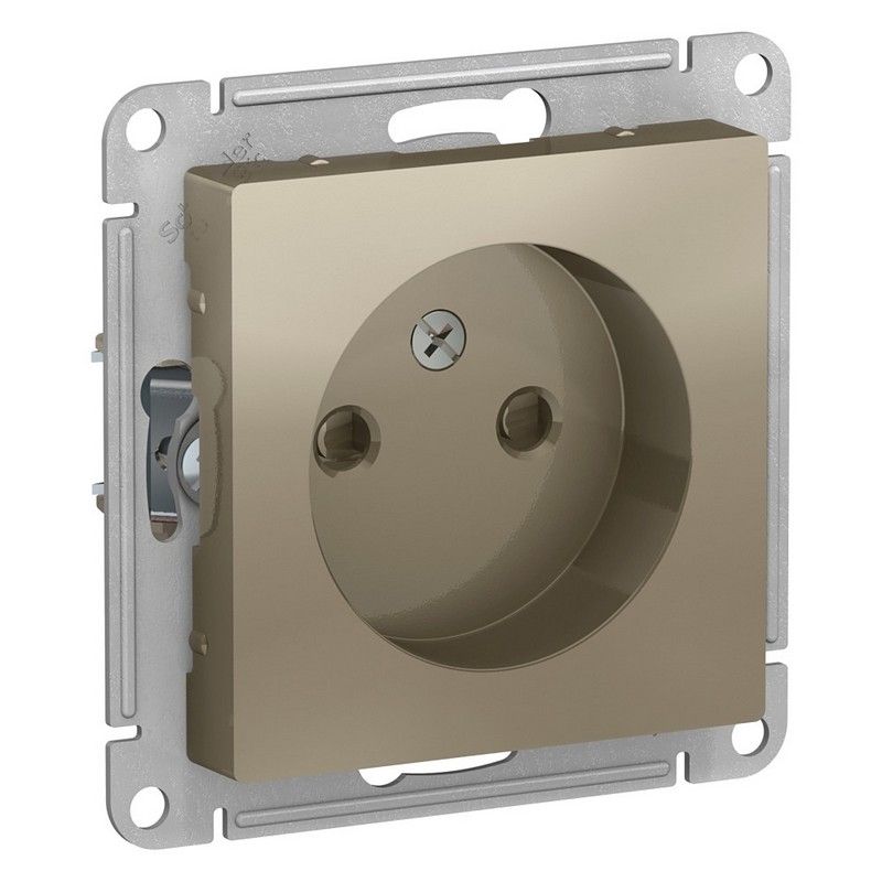 AtlasDesign Шампань Розетка Systeme Electric AtlasDesign Шампань б/з со шторками, 16А, ATN000549