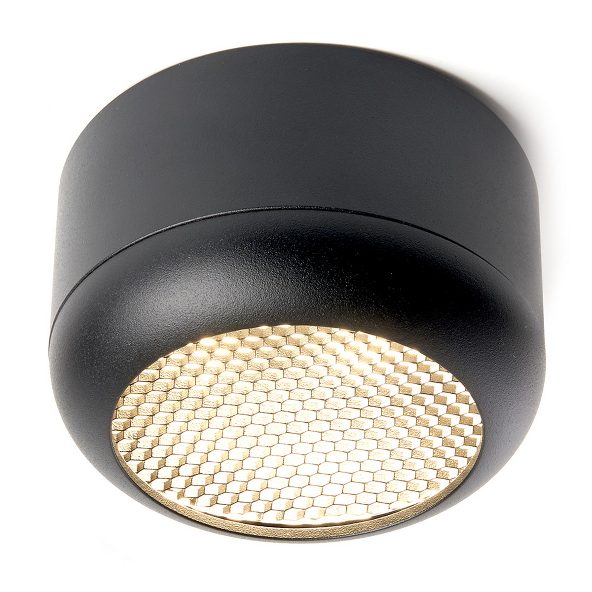 Светильники споты светодиодные Светильник спот потолочный Feron HL364 Barrel ECHO 12W GX53 чёрный с антибликовой сеточкой 48398 