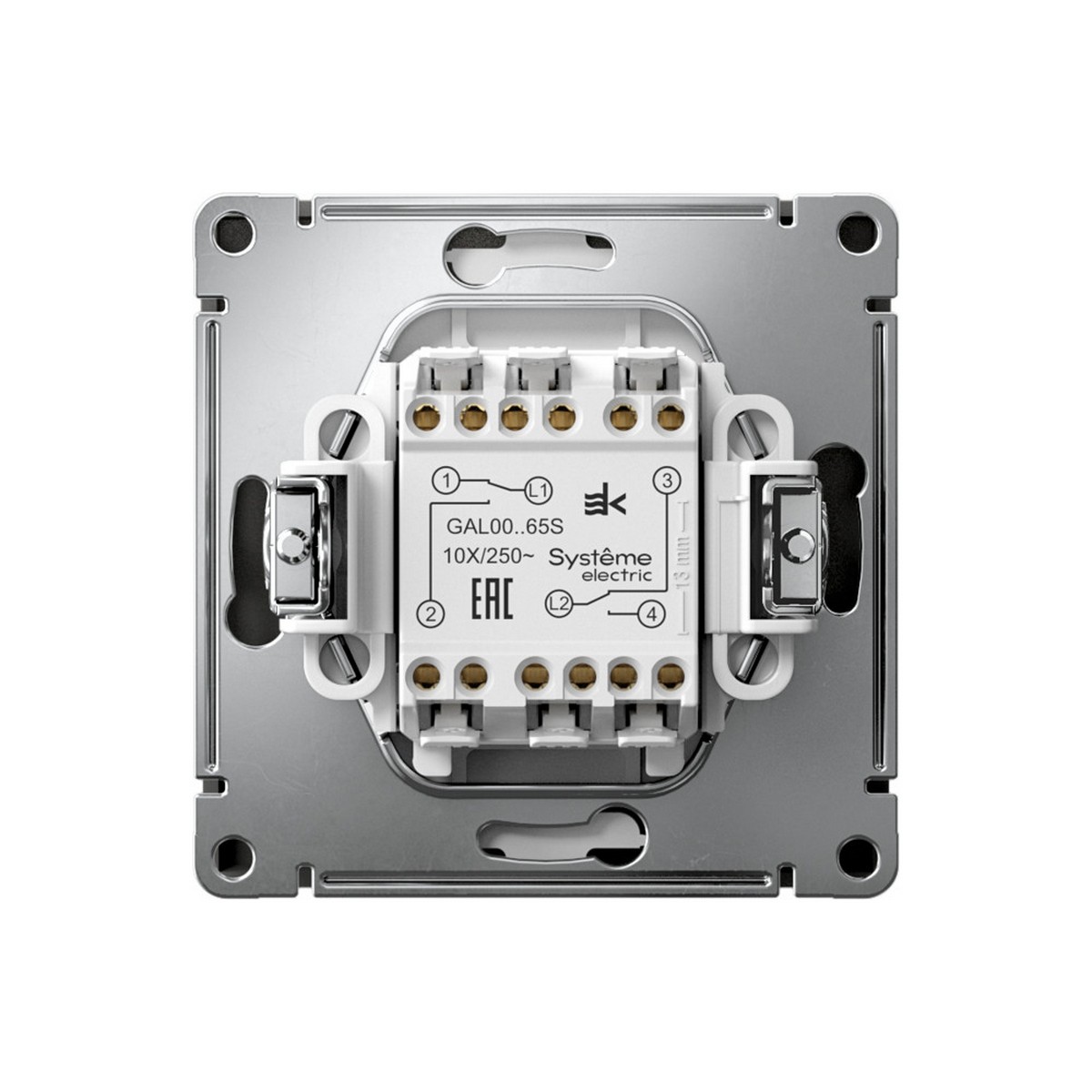 ArtGallery Базальт Переключатель SE ArtGallery Базальт 2-клавишный, быстрозажим. клем. GAL001465S