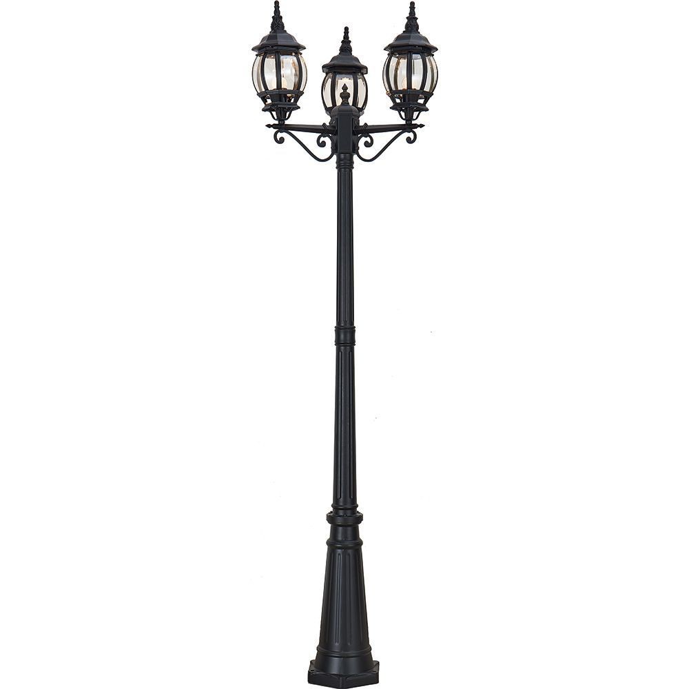 Уличные светильники столб Уличный светильник Feron 8115 столб 3*100W E27 230V, черный 11214