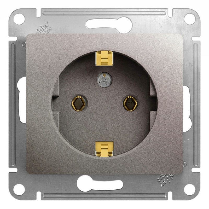 Glossa Платина Розетка Systeme Electric Glossa Платина с-з GSL001243