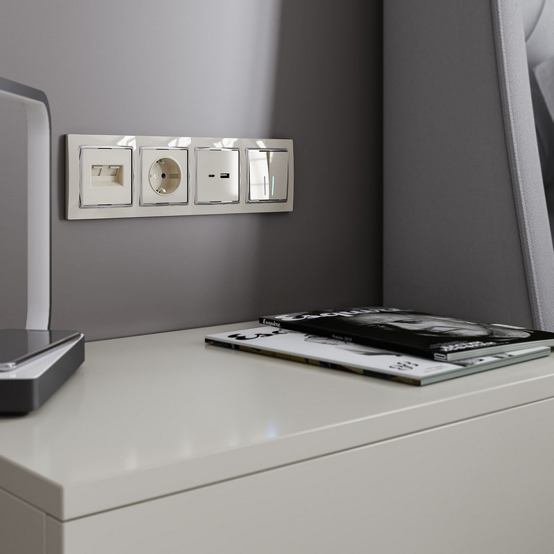 Werkel Слоновая кость механизмы Розетка Werkel USB тип A+С (слоновая кость) W1171803