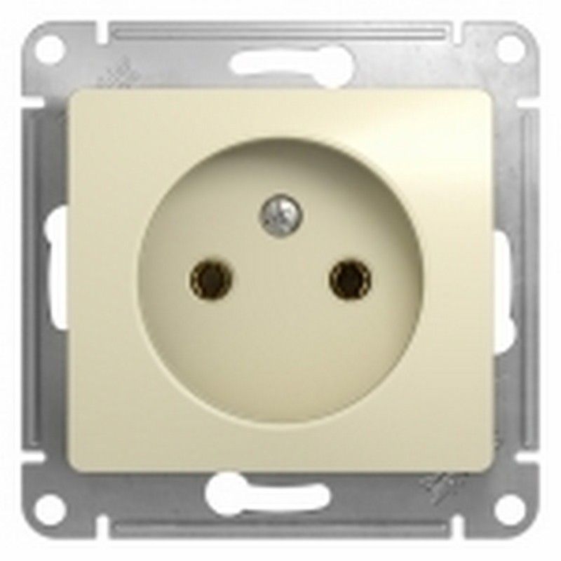 Glossa Бежевый Розетка Systeme Electric Glossa Бежевый без заземления GSL000241