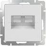Werkel Белый механизмы Розетка телефонная и Еthernet Werkel белая RJ-11 RJ-45 белая WL01-RJ11-45