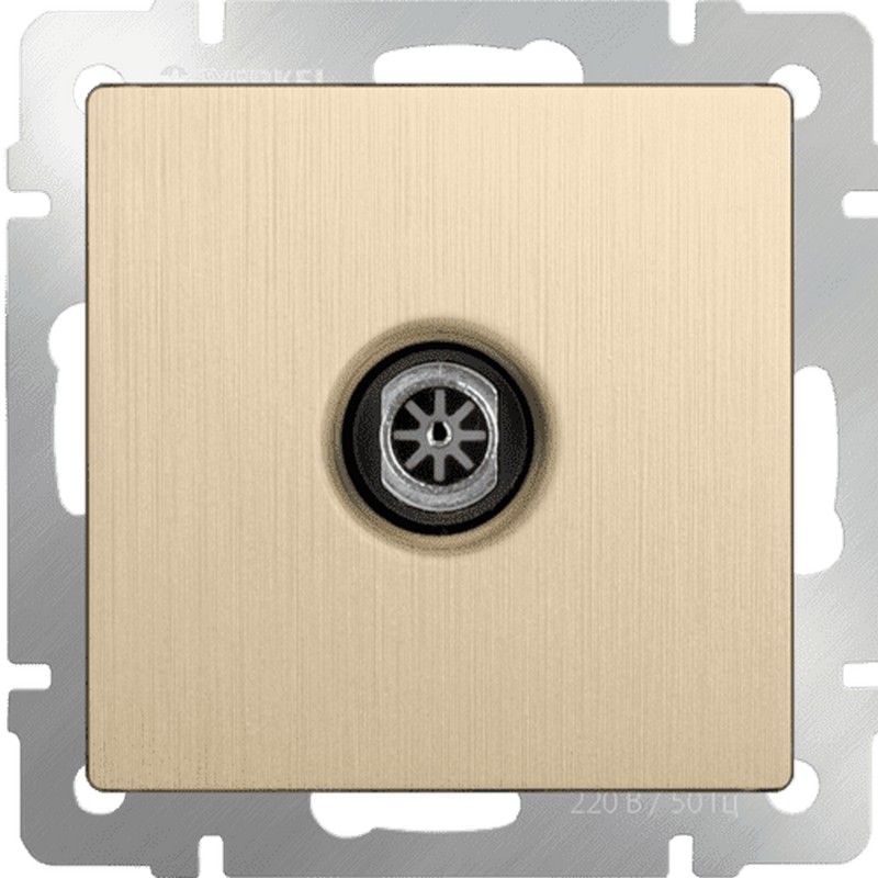 Werkel Шампань рифленный механизмы ТВ-розетка Werkel оконечная  (шампань рифленый) W1183010