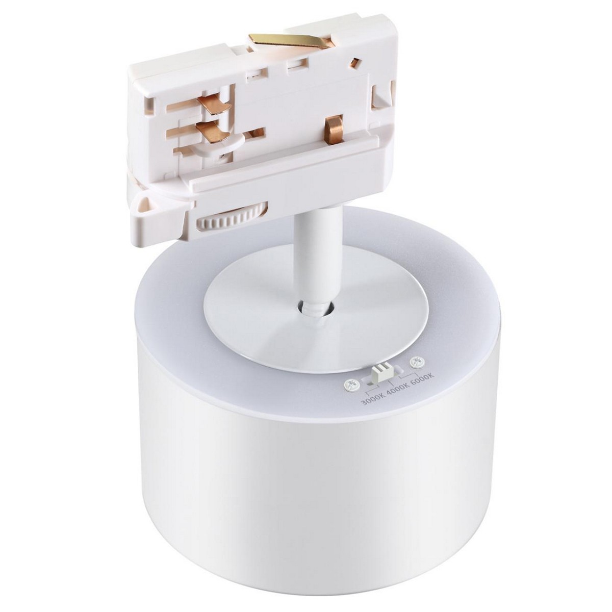 Трековые светодиодные светильники Светильник трехфазный трековый светодиодный с переключателем цветовой температуры NOVOTECH 358976 GIRO 