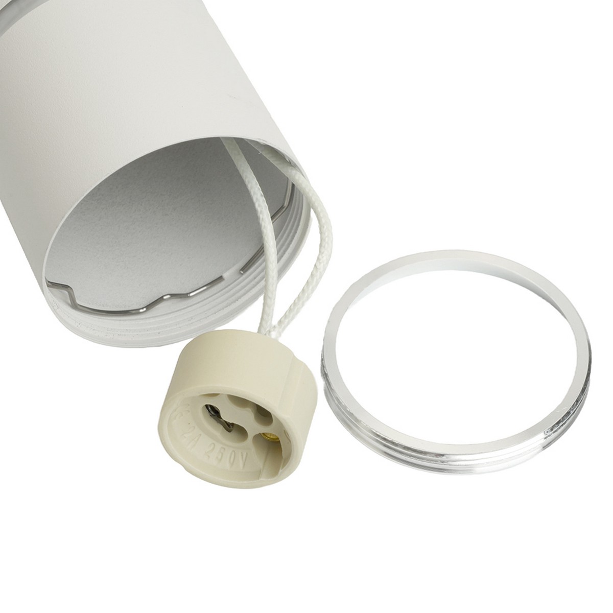 Трековые светодиодные светильники Светильник Feron AL178 трековый под лампу GU10 белый серебро 48702 