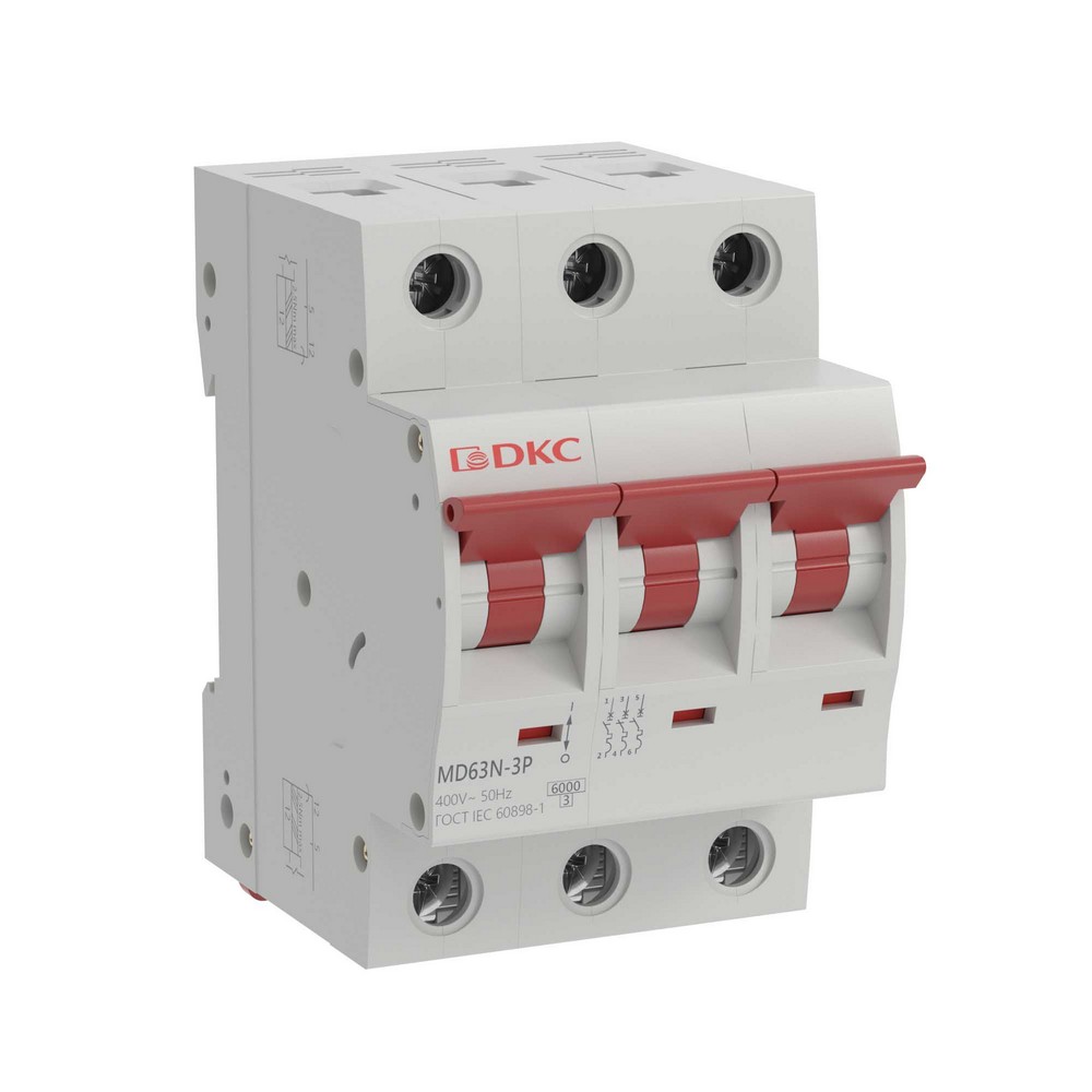 DKC Автоматический выключатель DKC YON pro MD63N 3P 16A C 6kA MD63N-3PC16 