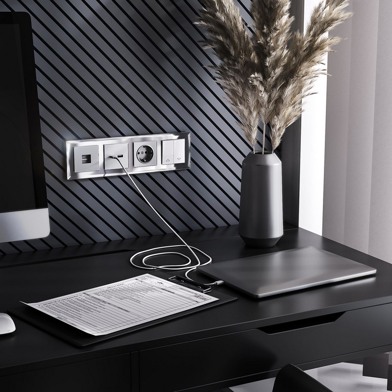 Werkel Серебряный механизмы Выключатель Werkel жалюзи (серебряный) W1124506