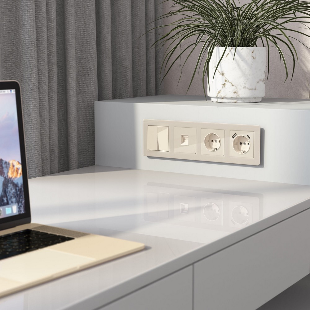 Werkel айвори акрил Розетка Werkel Ethernet RJ-45 (айвори акрил) W11810430